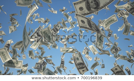 Stock foto: Money Falling From Sky