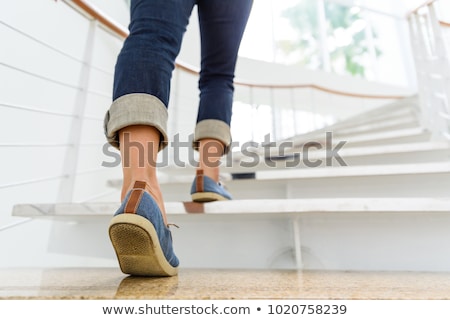ストックフォト: Walking Up Stairs
