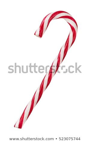 Stock fotó: Red And White Candy Cane Isolated On White Background