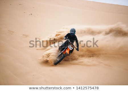 Stok fotoğraf: Motorcycle In A Desert