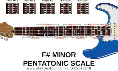 ストックフォト: F Sharp Chord Fingering On Guitar