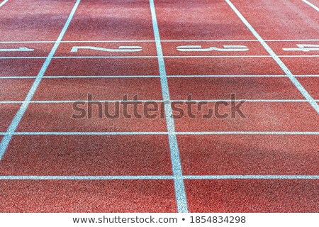 Zdjęcia stock: Red Treadmill With Marking