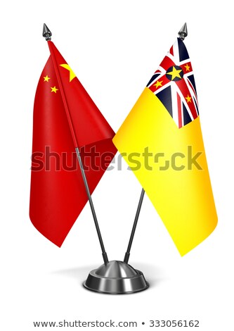 ストックフォト: China And Niue - Miniature Flags