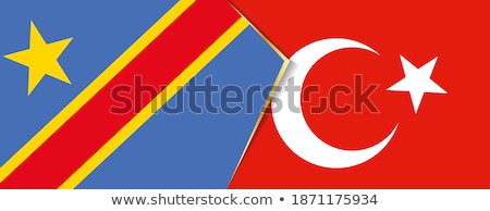 Zdjęcia stock: Turkey And Democratic Republic Congo Flags