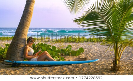 Stockfoto: Close Up Of Woman Near Surfboards