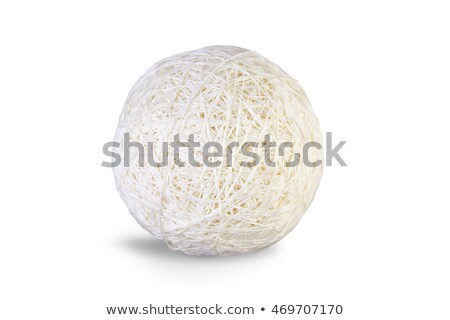 Foto stock: Single Wound Up Ball Of Waxed Poly Cable Twine