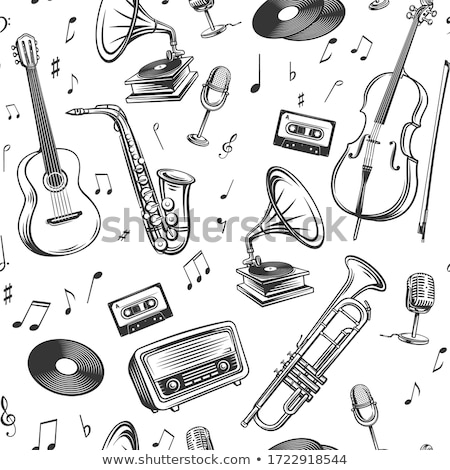 Stok fotoğraf: Cello Sketch Icon