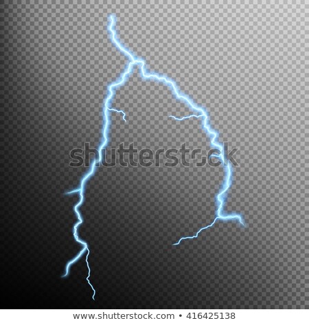 Zdjęcia stock: Realistic Lightning With Rain Eps 10