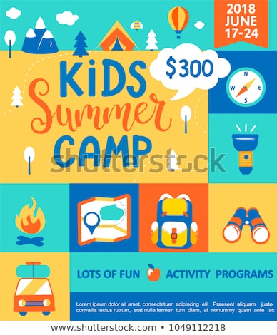 Stockfoto: Summer Camp Nature Sign