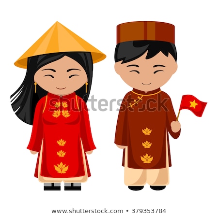 ストックフォト: Vietnam Boy In Red Costume