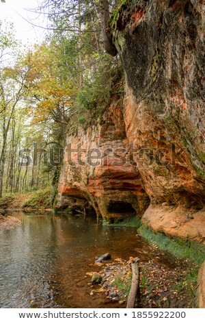 Сток-фото: Mountain Cliff On A Cloudy Autumn Day