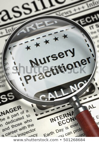 Stockfoto: Nursery Practitioner Wanted 3d