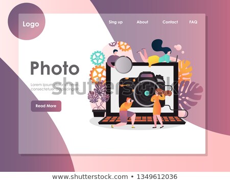 Foto stock: Modeling Agency Concept Landing Page