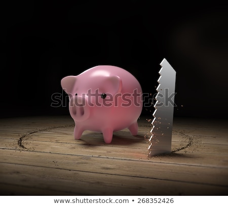 Foto stock: House Money Saving Collapse Illustration