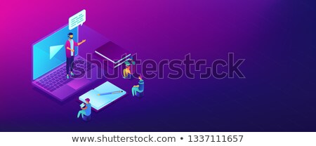 Stockfoto: Webinar Isometric 3d Concept Illustration