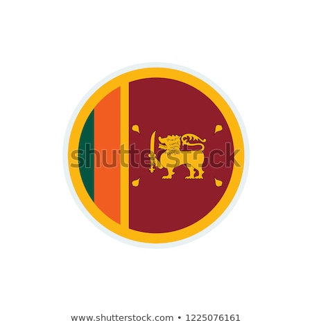 Foto stock: Sri Lanka Flag On Round Badge