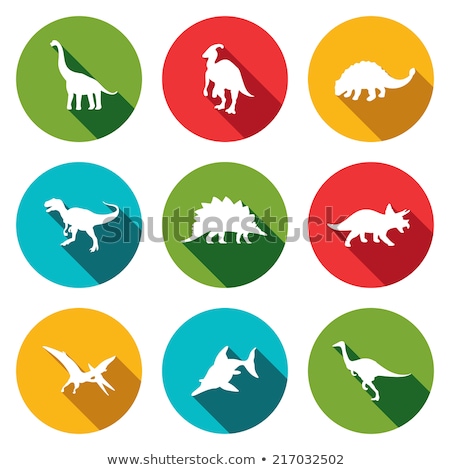 Stockfoto: Dinosaurus Flat Icon