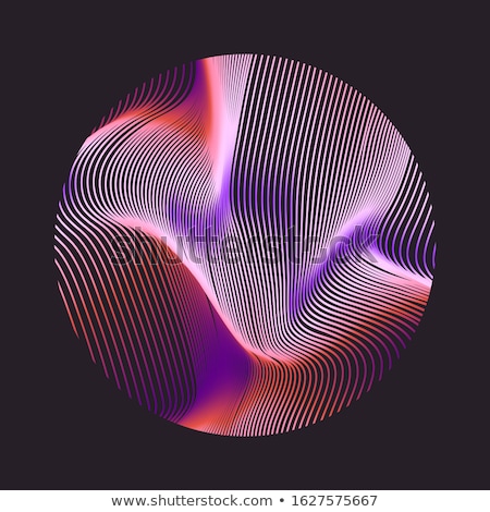 Stok fotoğraf: Abstract Holographic Lines Wavy Background