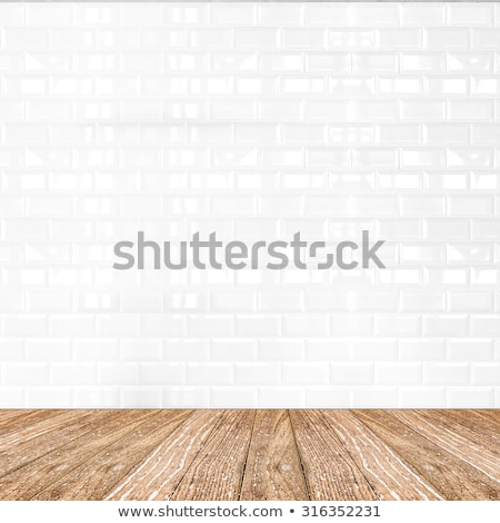 ストックフォト: Shelf On A White Tiled Wall