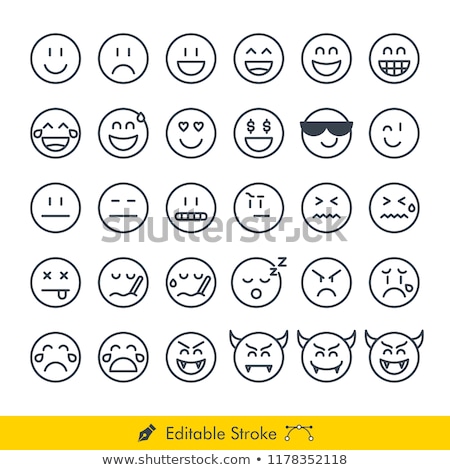 Сток-фото: Dead Sick Emoji Vector Illustration