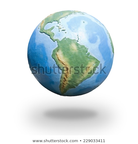 Stok fotoğraf: Earth Model From Space South America View