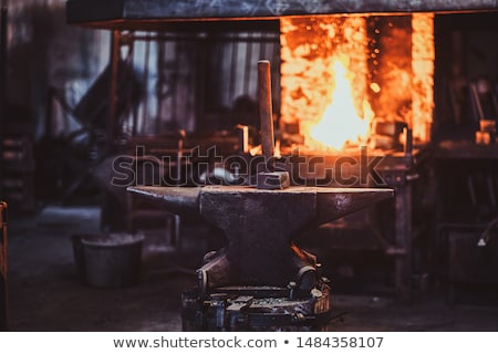 Stock photo: The Forge And The Blacksmith