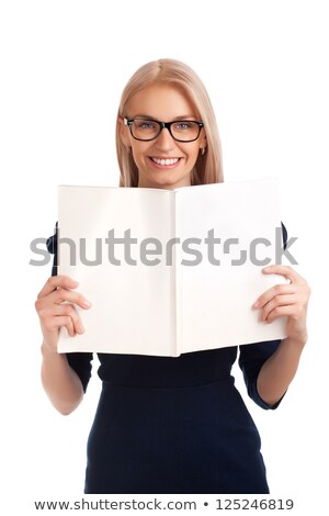 Young Woman Reading Womens Magazine Stockfoto © Vankad