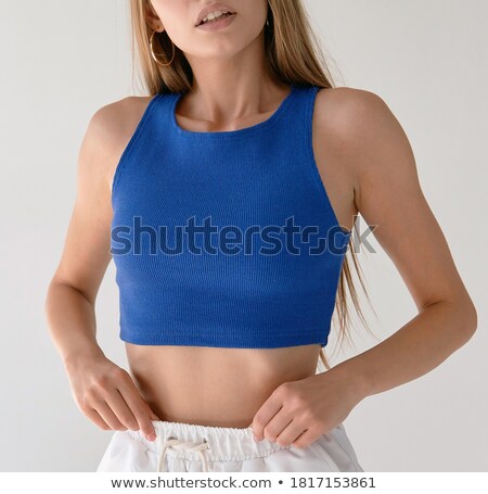 Foto stock: Close Up Of Woman Wearing White Panty