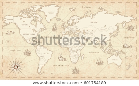 Stock foto: Old Map Of World