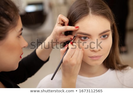 Foto stock: Face Of Beautiful Artist Backstage