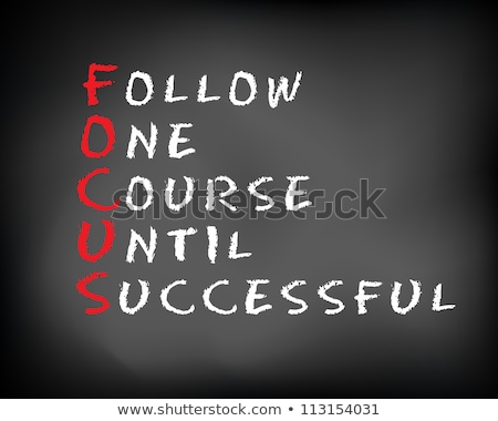 Foto stock: Ord · Focus · on · Blackboard