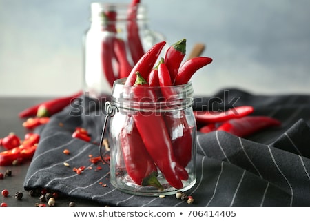 Zdjęcia stock: Chili Pepper In A Glass Jar