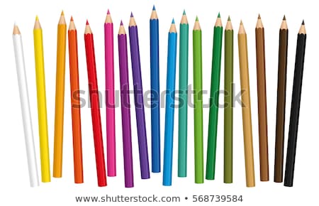 Stok fotoğraf: Colored Pencils On Wooden Background