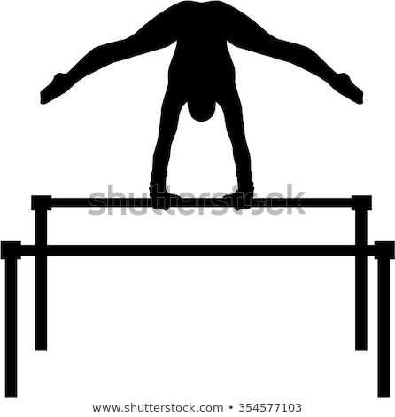 [[stock_photo]]: Icon For Gymnastics On Uneven Bars
