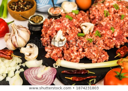 Foto stock: Astel · de · carne · listo · para · el · horno