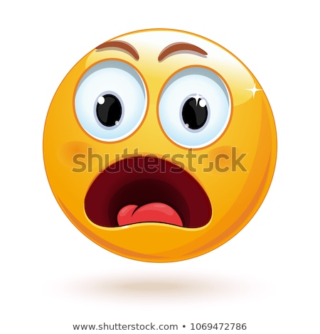 Foto stock: Emoji - Shock Orange Smile Isolated Vector