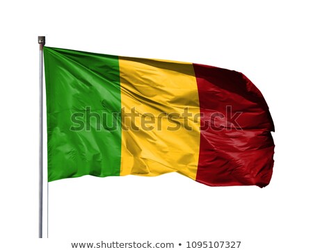 Сток-фото: Mali Flag Isolated On White