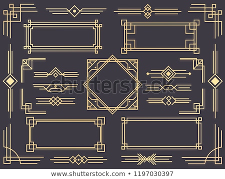 Stockfoto: Art Deco Frame Vintage Design Elements Vector Frames