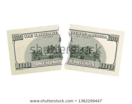 Foto stock: Back Side Of Half Piece Of Fake One Hundred Usa Dollars