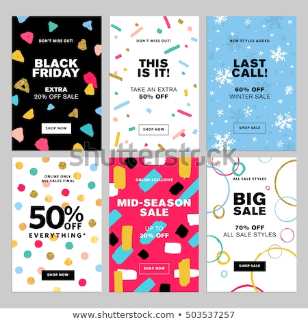 Seasonal Sale Shopping Event Flat Vector Illustration ストックフォト © PureSolution