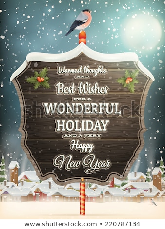 Foto stock: Christmas Vintage Signboard Eps 10