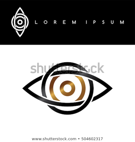 Abstract Eye With Gold Ring Stock fotó © Vector1st