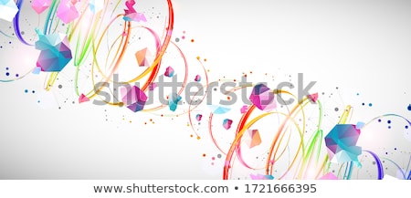 Stock fotó: Colorful Fractal Swirl Lines