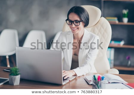 Stock photo: Business Woman Checking