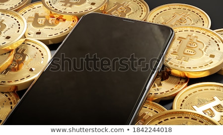 Сток-фото: Golden Bitcoin Coin Virtual Money Financial Chart