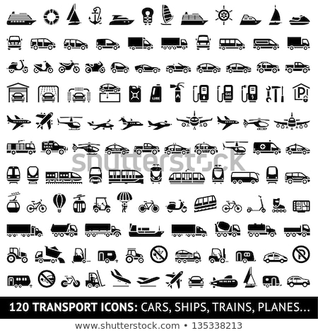 Set Of Transport Icons - Police Cars Stok fotoğraf © Ecelop