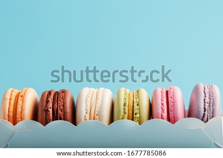 Stock fotó: Cake Macaron Or Macaroon Sweets