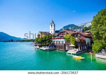 View Of St Wolfgang Austria Stock foto © Pixachi