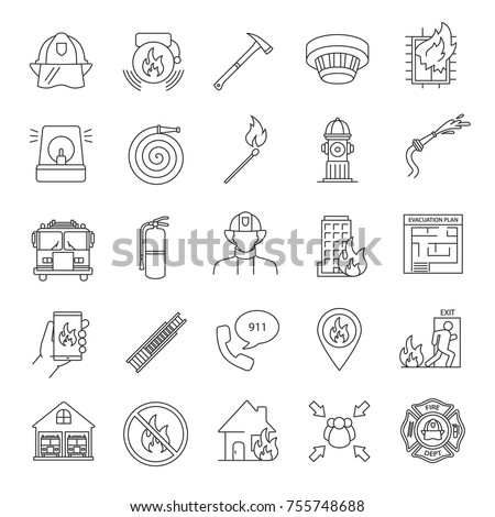 Stock photo: Fire Brigade Icons Set