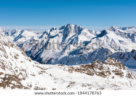 [[stock_photo]]: Beautiful Nature Of European Alps Landscape View Of Alpine Mountains Lake And Village On A Sunny D